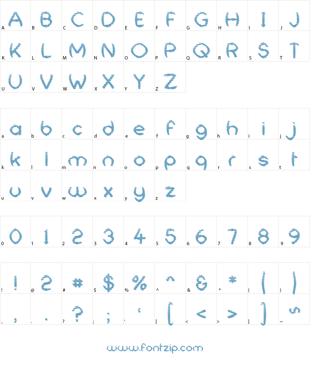 Universal Shatter Font Character